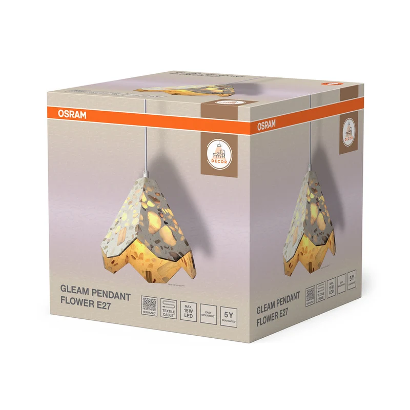 OSRAM DECOR Gleam Lampada a sospensione Flower E27 Bianco