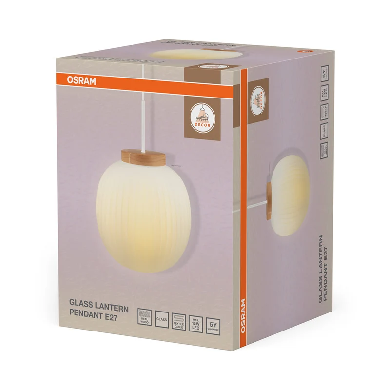 OSRAM DECOR Glass Lantern Lampada a sospensione E27