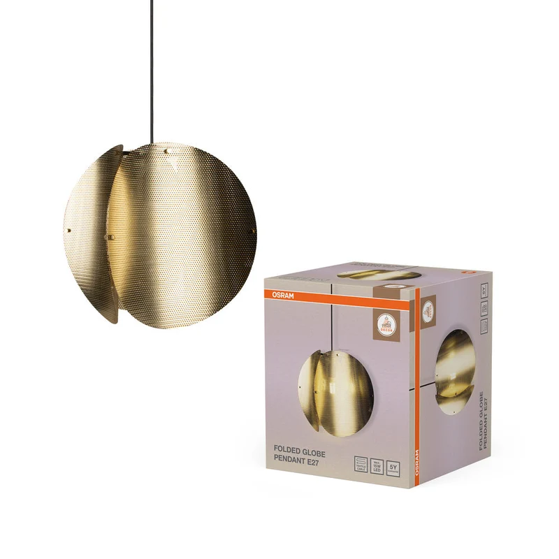 OSRAM DECOR Folded Globe Lampada a sospensione E27 Oro