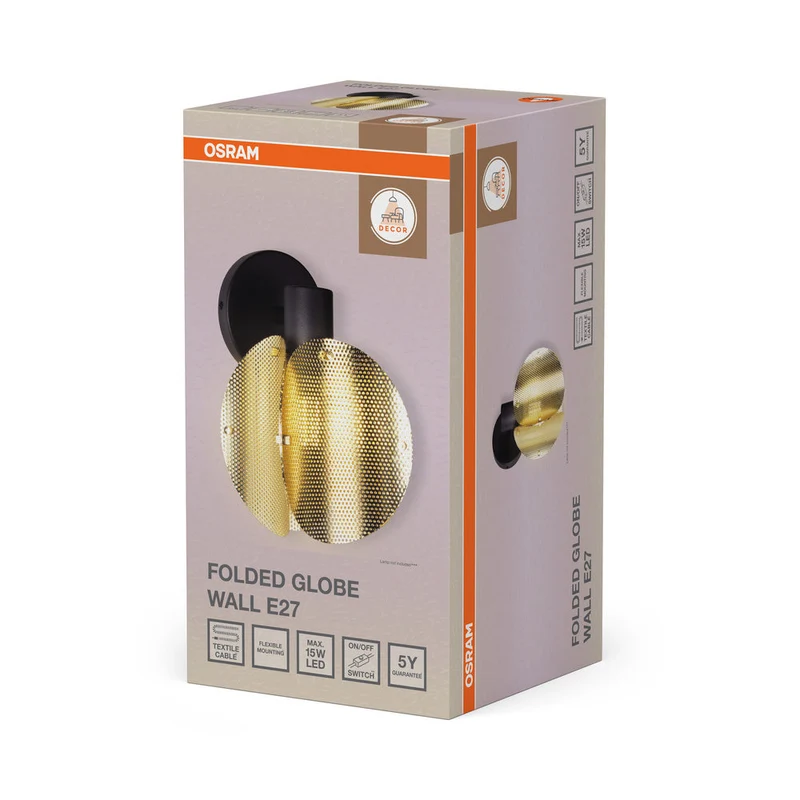 OSRAM DECOR Applique Folded Globe E27 Oro
