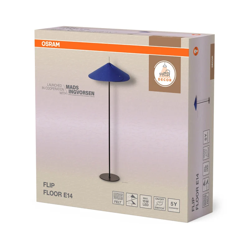 OSRAM DECOR Lampada da terra Flip E14 Blu