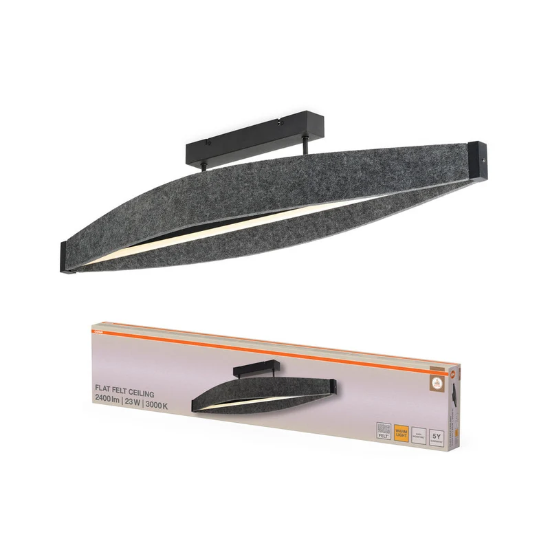 OSRAM DECOR Plafoniera Flat Felt 23W 830 Grigio scuro