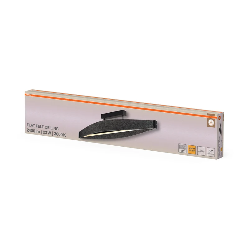 OSRAM DECOR Plafoniera Flat Felt 23W 830 Grigio scuro