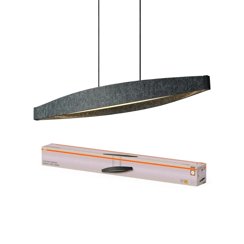 OSRAM DECOR Lampada a sospensione Flat Felt 23W 830 Grigio scuro