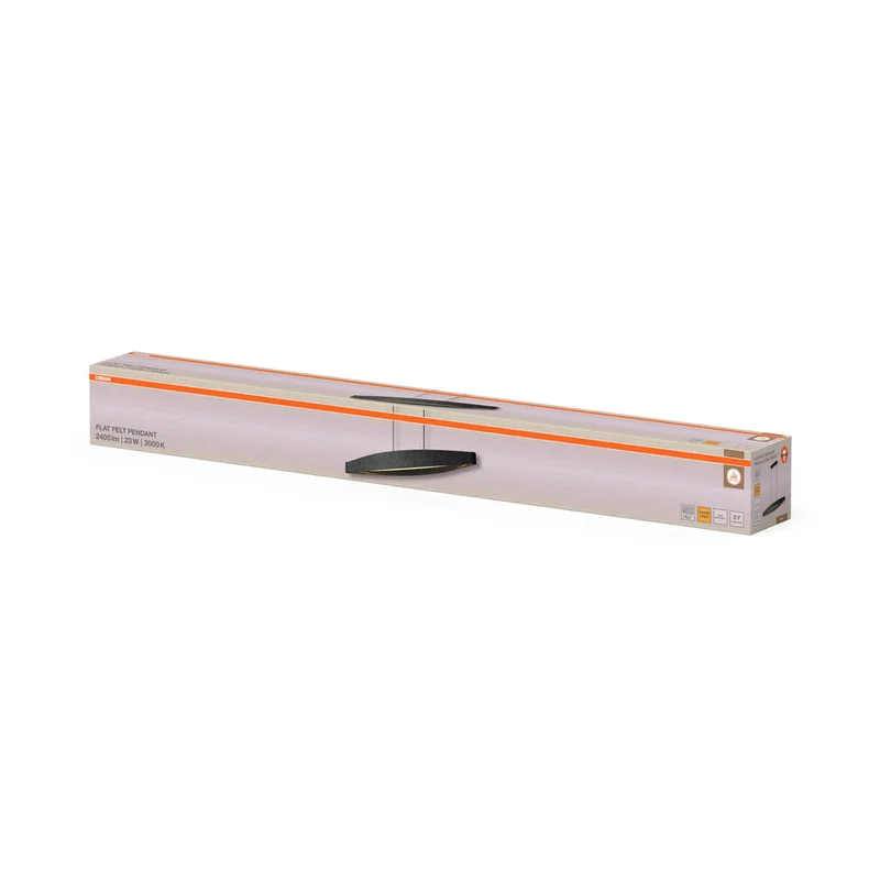 OSRAM DECOR Lampada a sospensione Flat Felt 23W 830 Grigio scuro
