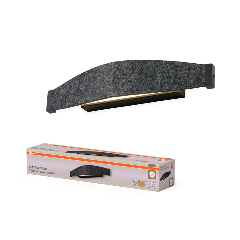 OSRAM DECOR Applique Flat Felt 13W 830 Grigio scuro