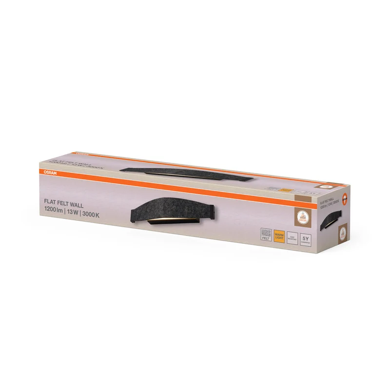 OSRAM DECOR Applique Flat Felt 13W 830 Grigio scuro