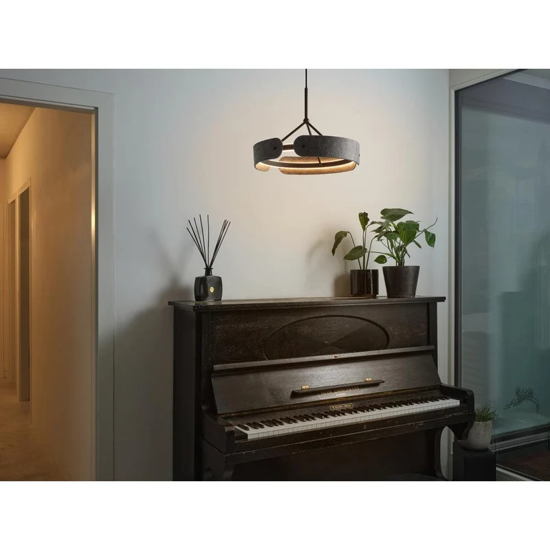 OSRAM DECOR Lampada a sospensione Curve Felt 33W 830 Grigio scuro