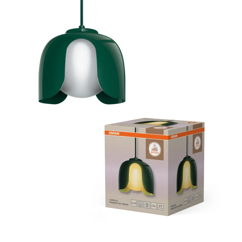 OSRAM DECOR Lampada a sospensione Corolle E27 Verde