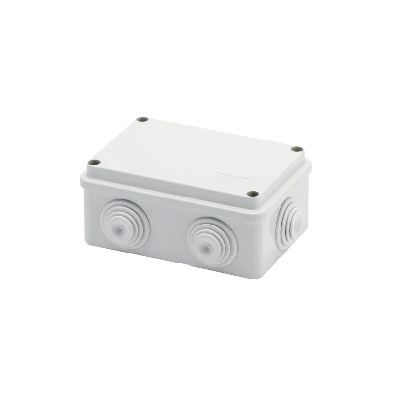 GEWISS GW44005 - Scatola di derivazione con coperchio a vite - IP55 -dim. int. 120x80x50 - pareti con passacavi - Grigio