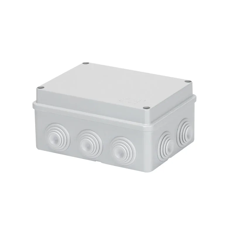 GEWISS GW44006 - Scatola di derivazione con coperchio a vite - IP55 - dim. int. 150x110x70 - pareti con passacavi - Grigio