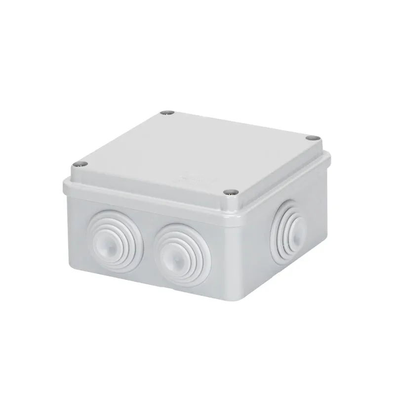 GEWISS GW44004 - Scatola di derivazione con coperchio a vite - IP55 - dim. int. 100x100x50 - pareti con passacavi - Grigio
