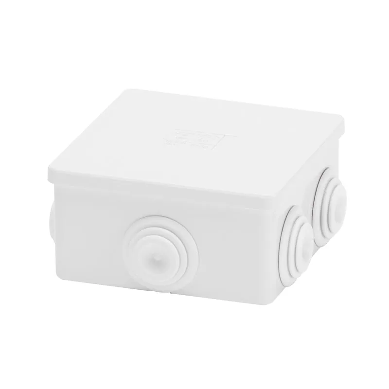 GEWISS GW44003 - Scatola di derivazione con coperchio a pressione - IP44 -dim. int. 80x80x40 - pareti con passacavi - Grigio