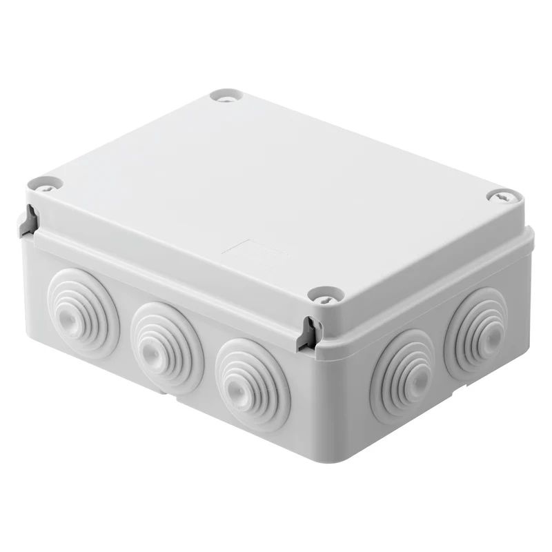 GEWISS GW44007 - Scatola di derivazione con coperchio a vite - IP55 - dim. int. 190x140x70 - pareti con passacavi - Grigio