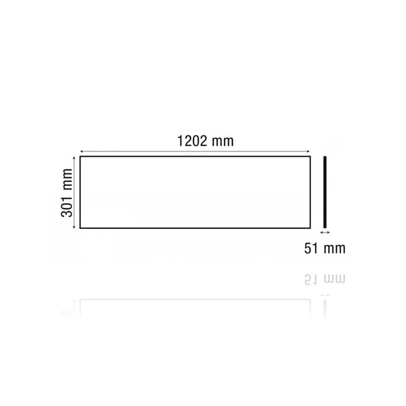 Kit di montaggio sporgente a soffitto/parete per pannello led 1200x310 (INT1 / INT2)
