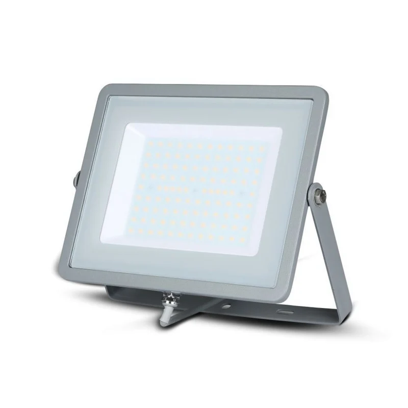 Faro Proiettore LED V-TAC Pro Samsung 100W 3000K IP65 Grigio – 472