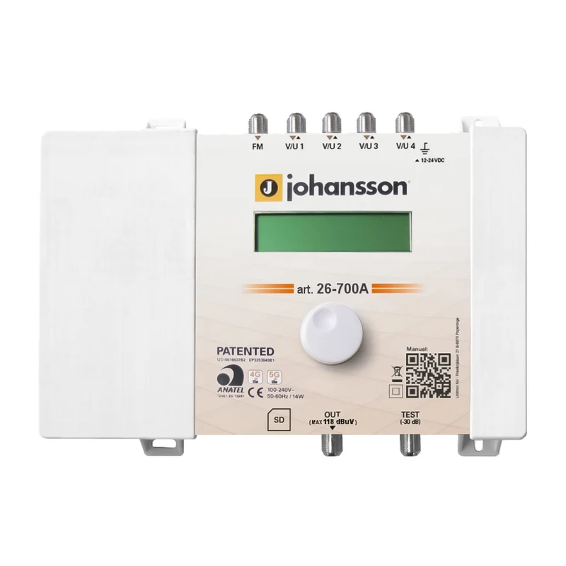OFFEL Johansson Revolution, centrale terrestre a filtri programmabili, guadagno >75dB, oltre 50 canali programmabili, 26-700A