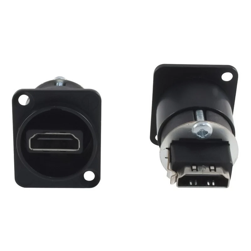 Neutrik NAHDMI-W-B Connettore HDMI a pannello, presa HDMI passante, contatti dritti, 19 poli, colore nero