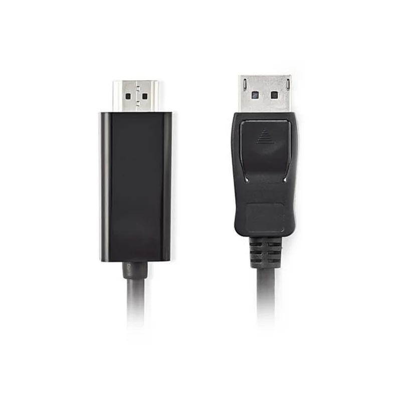 Nedis adattatore maschio da display port a hdmi, cavo in rame lungo 3 metri con contatti placcati in nickel, risoluzione full hd 1080p