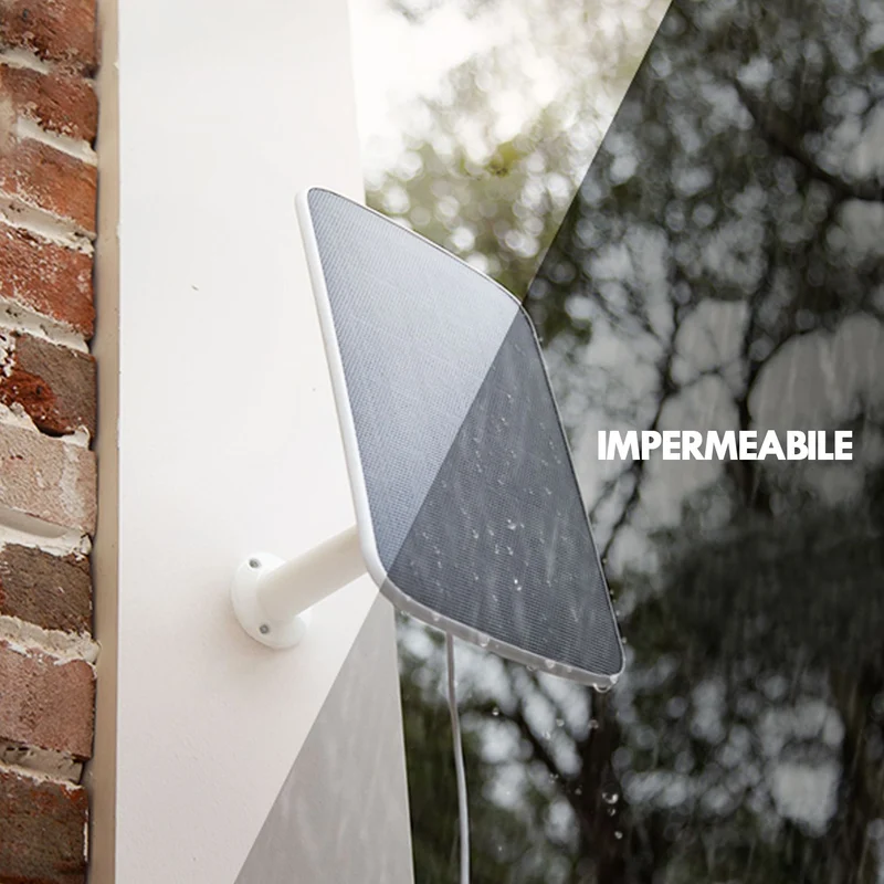 Ezviz pannello solare ad alta efficienza fino a 4.2W di potenza con cavo da 4 metri, impermeabile e resistente alle intemperie, dimensioni ridotte