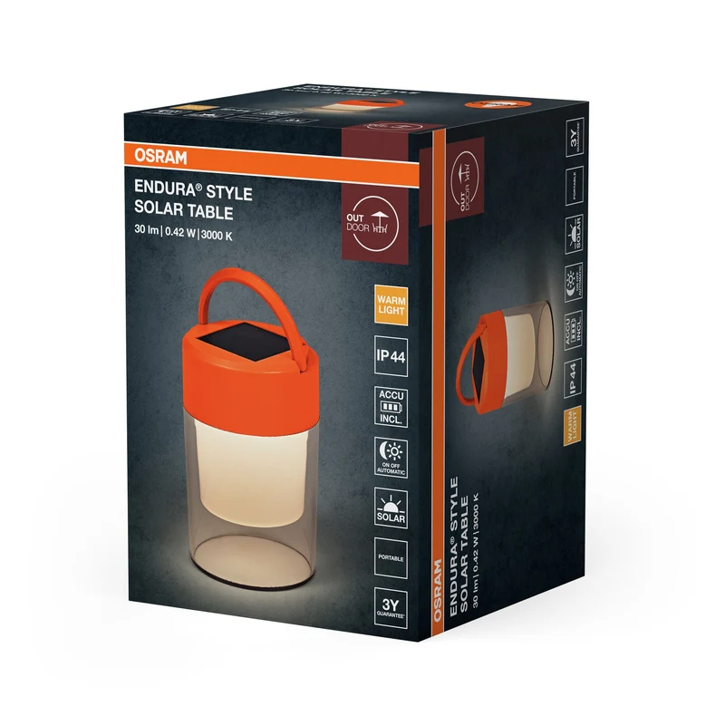 OSRAM ENDURA® Style Lampada da tavolo solare IP44 Arancione