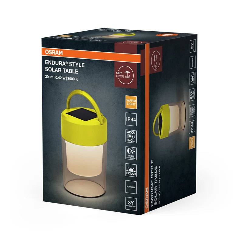 OSRAM ENDURA® Style Lampada da tavolo solare IP44 Giallo