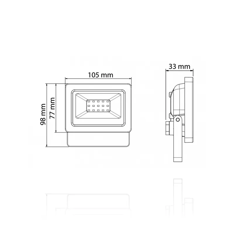 Proiettore LED, 10W, 220Vac, Luce Naturale, Bianco