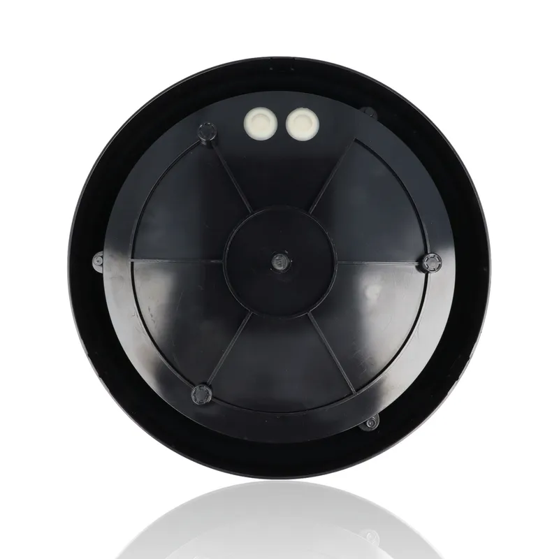 Plafoniera LED tonda da esterno con rilevatore di presenza diam.295mm, 16W, 220Vac, Luce Naturale, Nera
