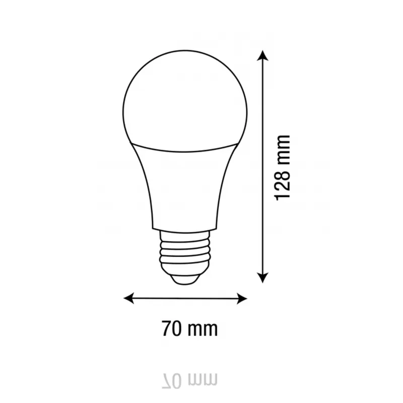 Lampadina Goccia LED, E27, 15W, 220Vac, Luce Calda