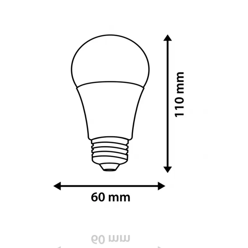 Lampadina Goccia LED, E27, 10W, 220Vac, Luce Calda