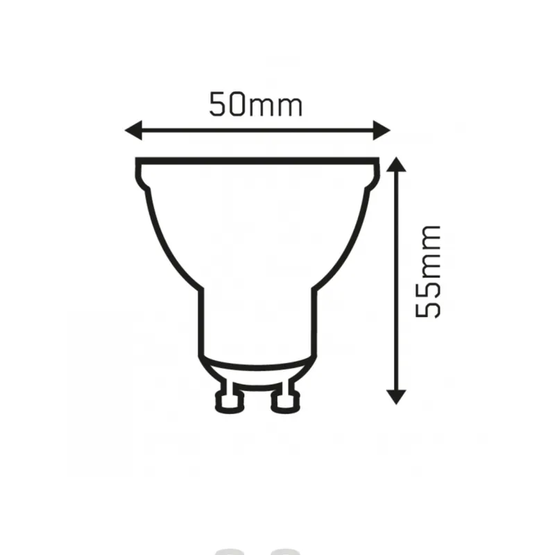Lampadina Spot LED, GU10, 6W, 220Vac, Luce Calda, Dimmerabile
