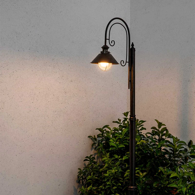 Nautica - Lampadaire d’extérieur en acier, style vintage