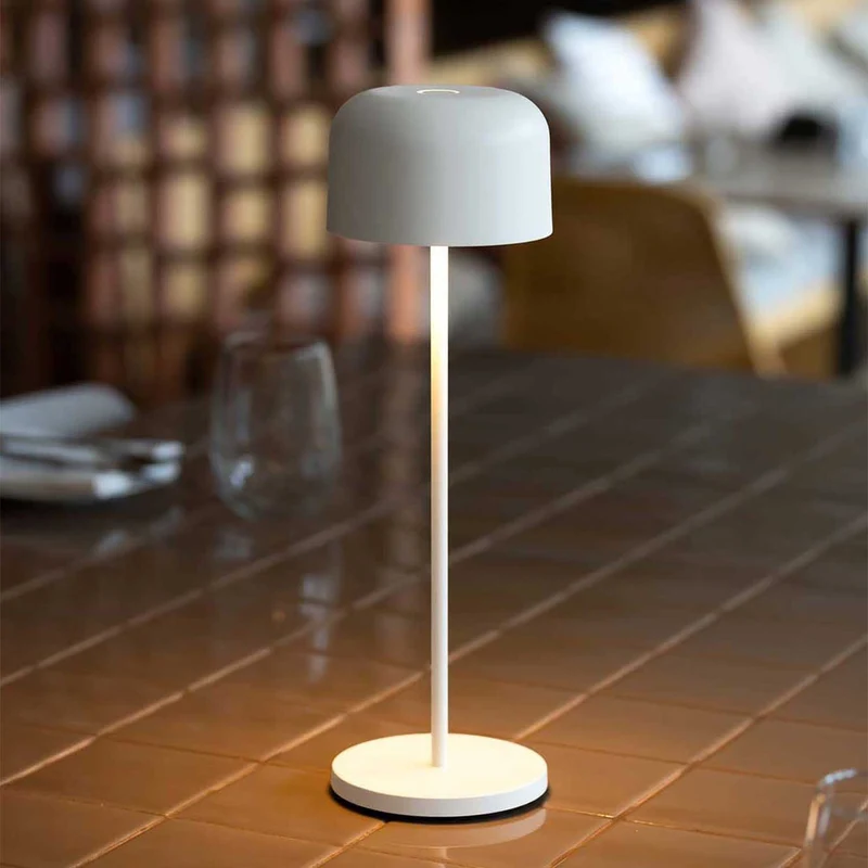 Mavis - Lampe à poser sans fil en acier, style contemporain