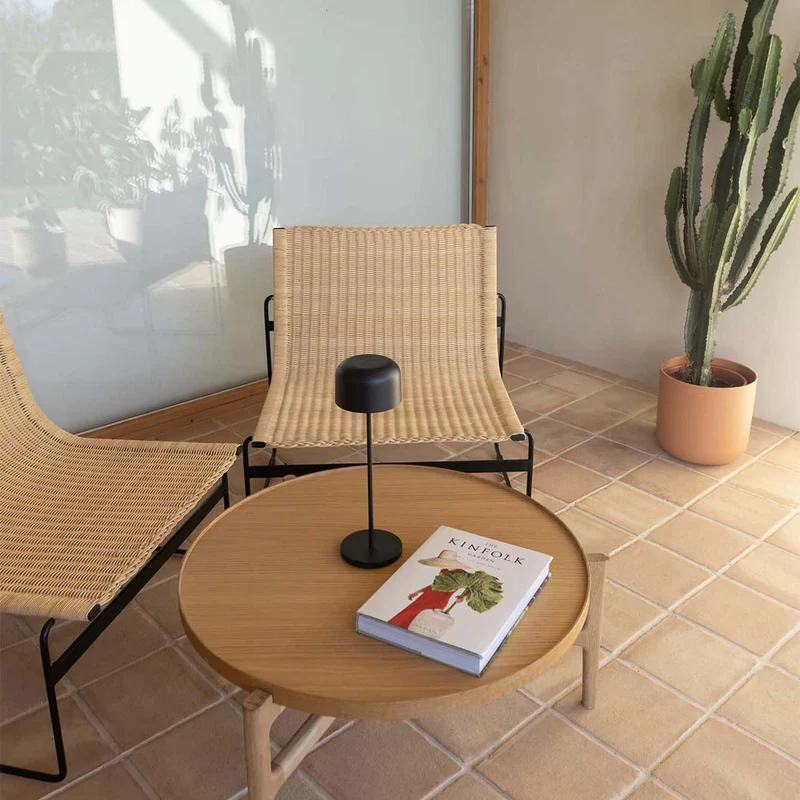 Mavis - Lampe à poser sans fil en acier, style contemporain