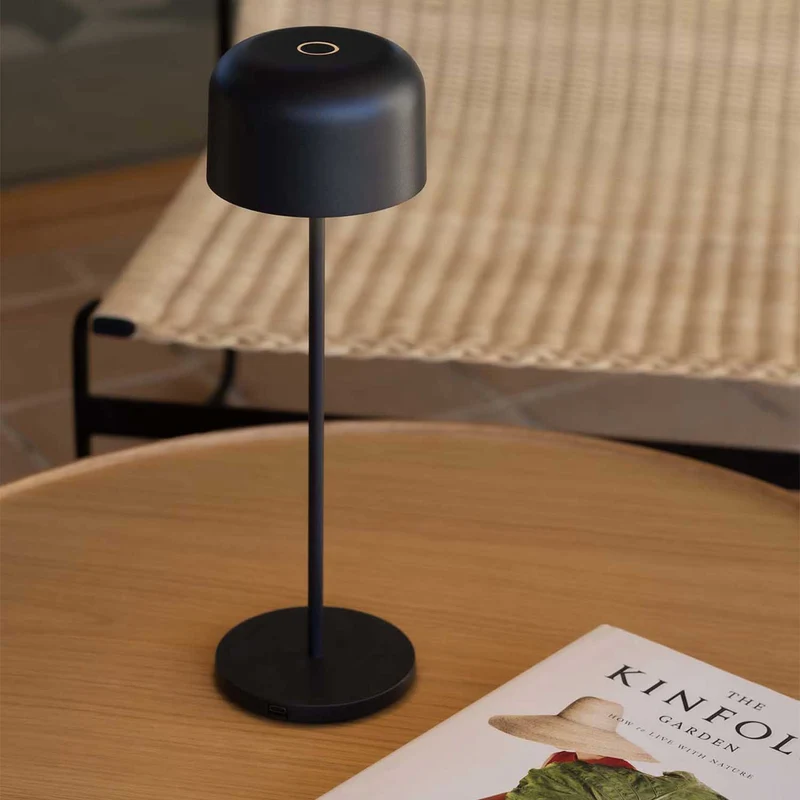 Mavis - Lampe à poser sans fil en acier, style contemporain