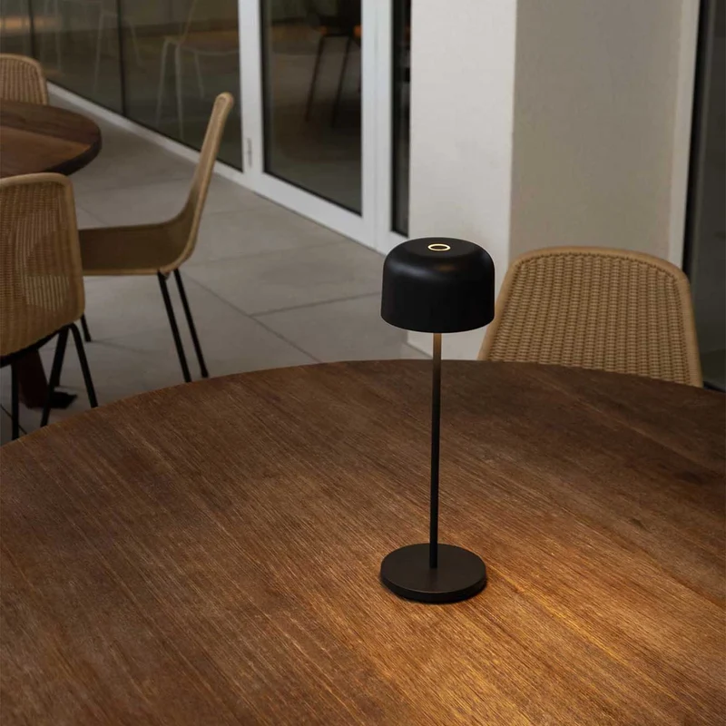 Mavis - Lampe à poser sans fil en acier, style contemporain