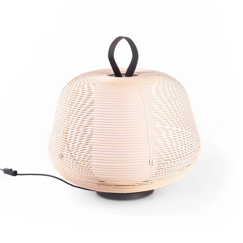 Nara - Lampe d’extérieur à poser en acier et polyéthylène, style contemporain