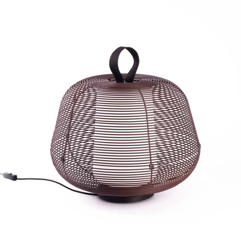 Nara - Lampe d’extérieur à poser en acier et polyéthylène, style contemporain