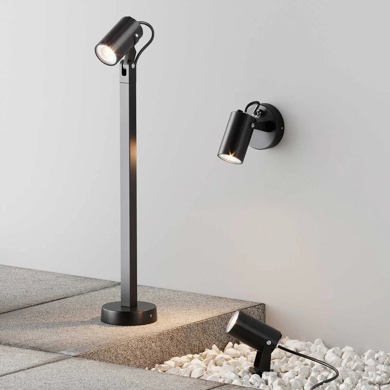 Scope - Piquet extérieur orientable en acier, style contemporain