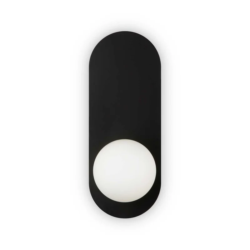 Bao - Applique murale acier et boule en verre moderne