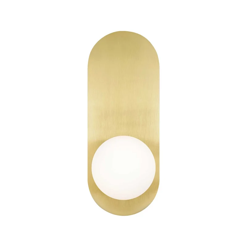 Bao - Applique murale acier et boule en verre moderne