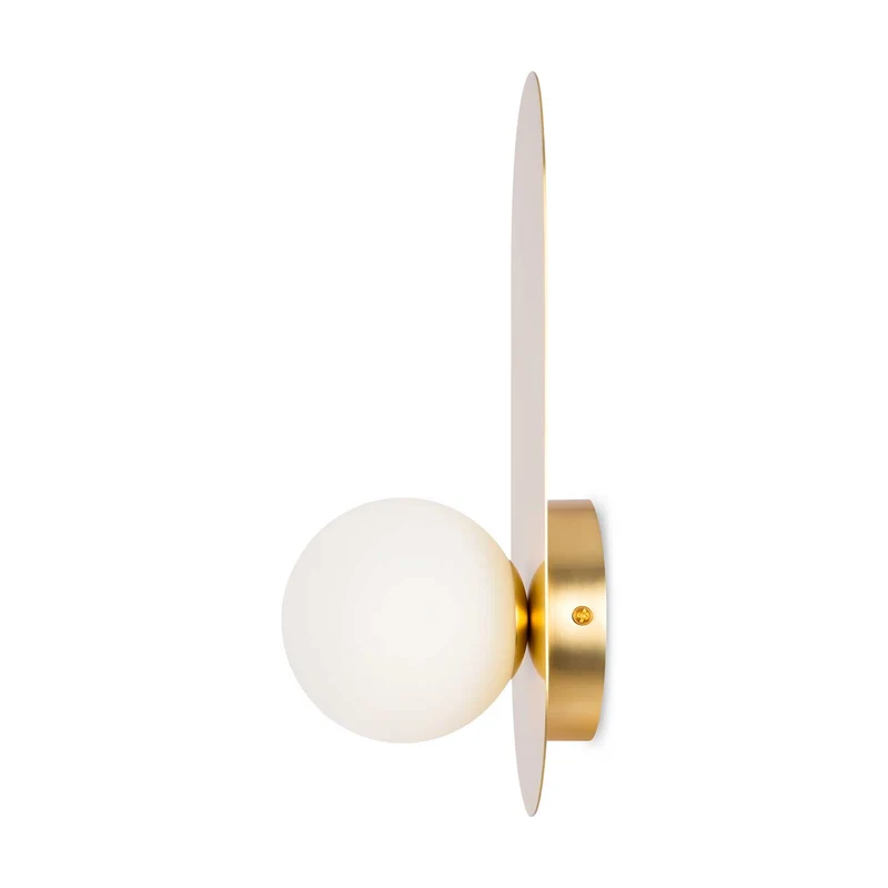 Bao - Applique murale acier et boule en verre moderne