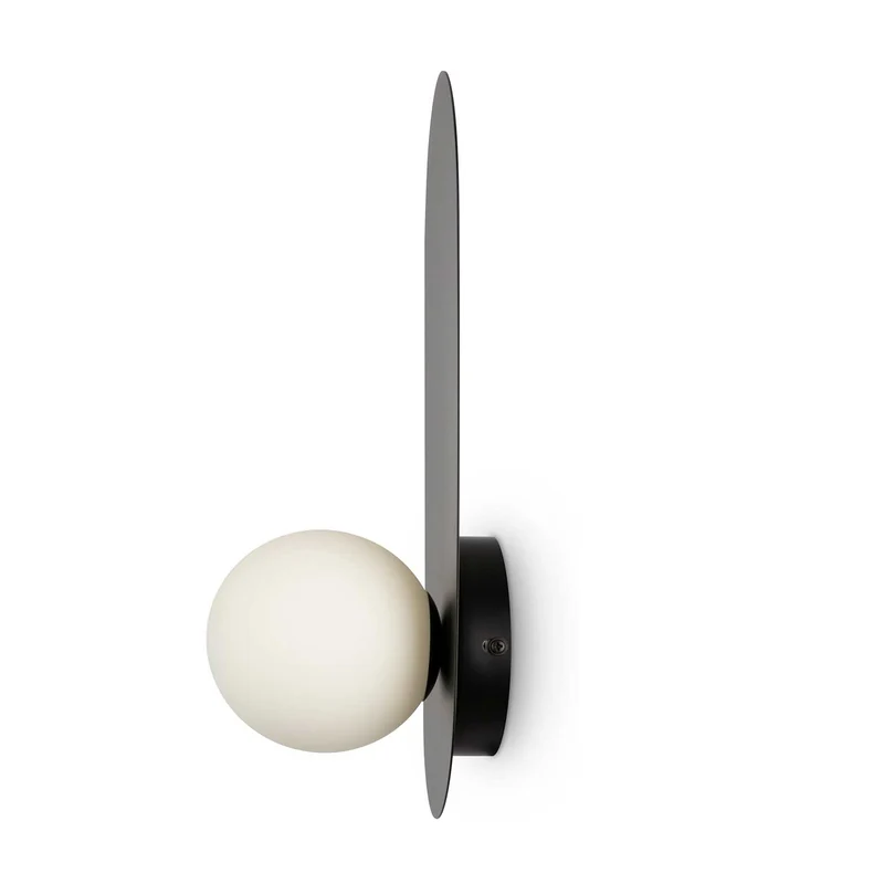 Bao - Applique murale acier et boule en verre moderne