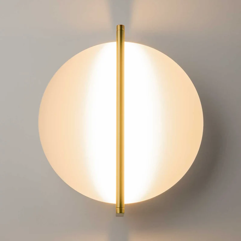 Mira - Applique murale LED ronde décorative en aluminium, style Art déco