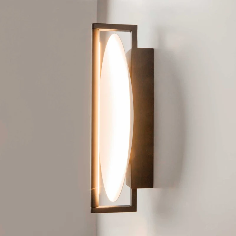 Mira - Applique murale LED ronde décorative en aluminium, style Art déco