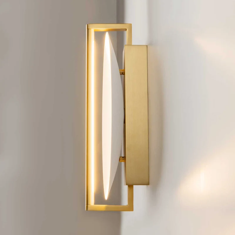 Mira - Applique murale LED ronde décorative en aluminium, style Art déco