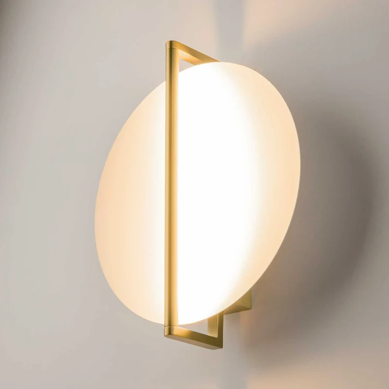 Mira - Applique murale LED ronde décorative en aluminium, style Art déco