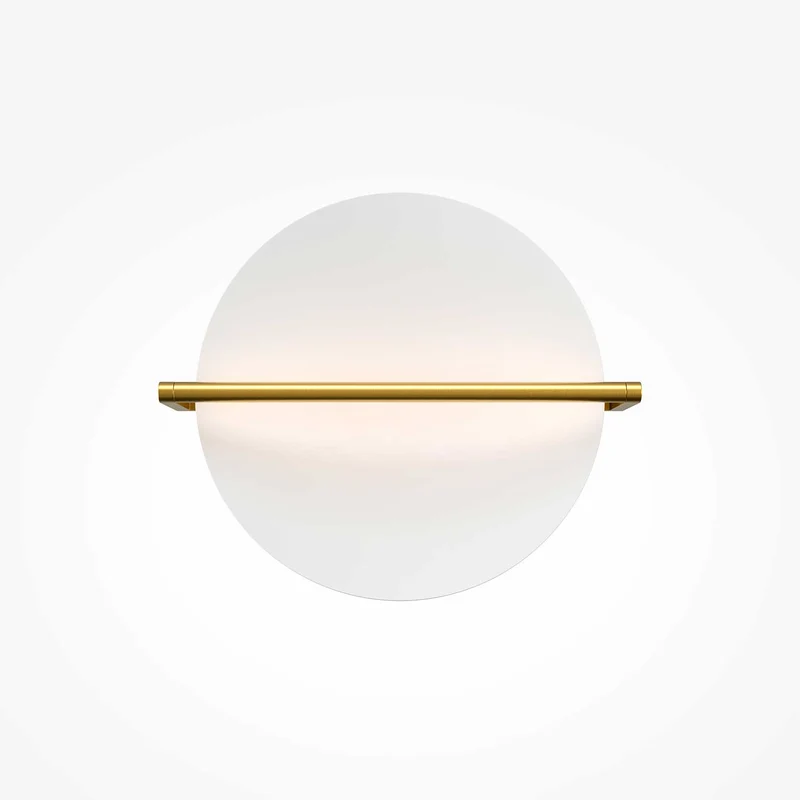 Mira - Applique murale LED ronde décorative en aluminium, style Art déco
