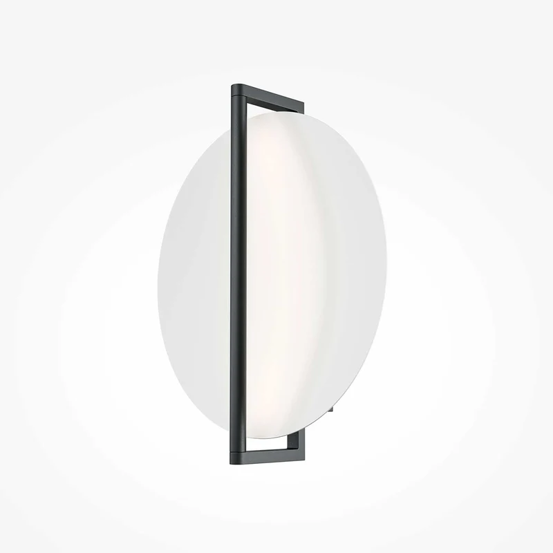 Mira - Applique murale LED ronde décorative en aluminium, style Art déco