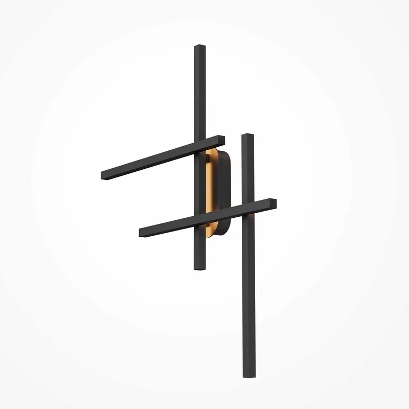 Halo - Applique murale LED géométrique en acier, style contemporain